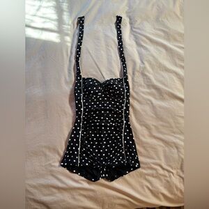 Seafolly Boyleg Bathing Suit Polka Dot - US Size 8 - Bathing Beauty!
